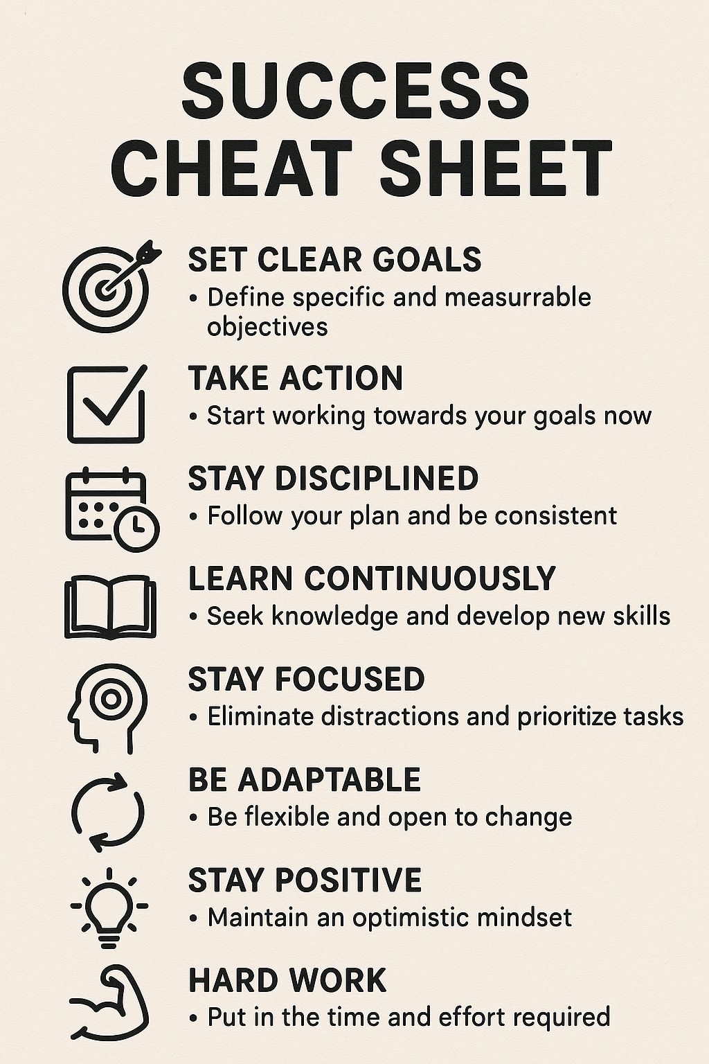 Success Cheat Sheet