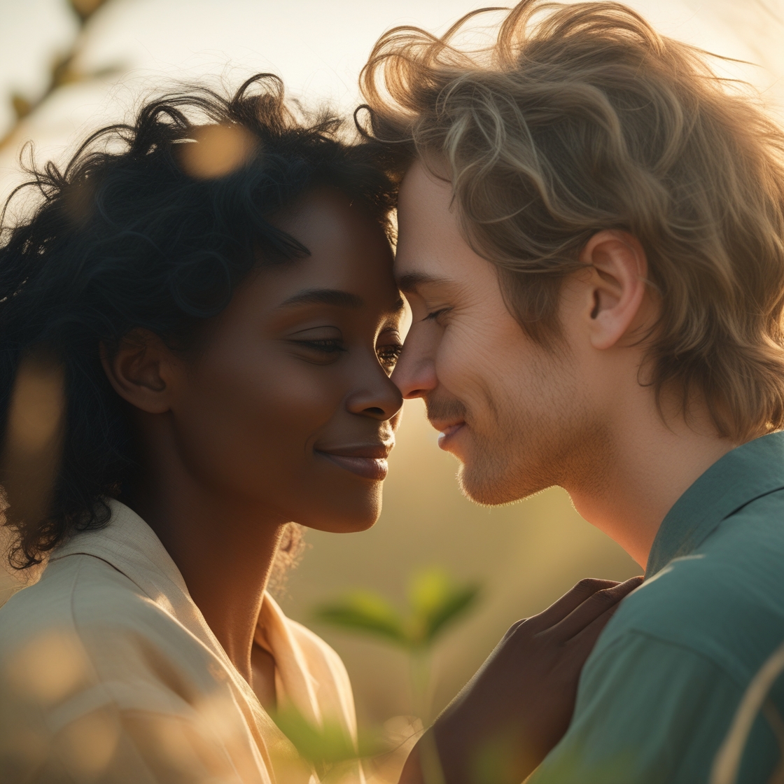 Two people connecting with trust